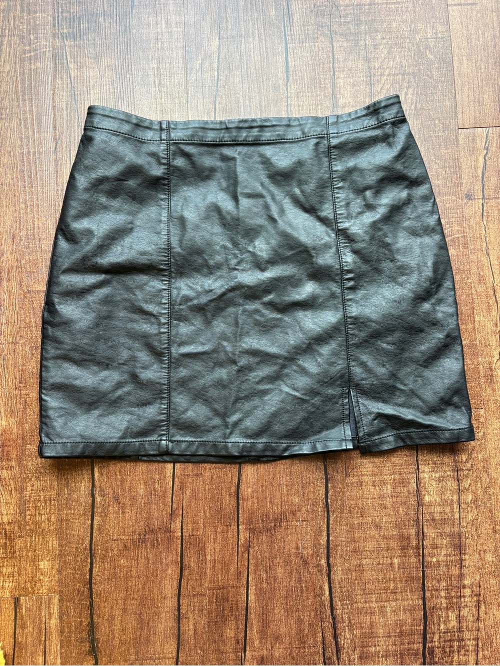 Forever 21 Black Faux Leather Mini Skirt